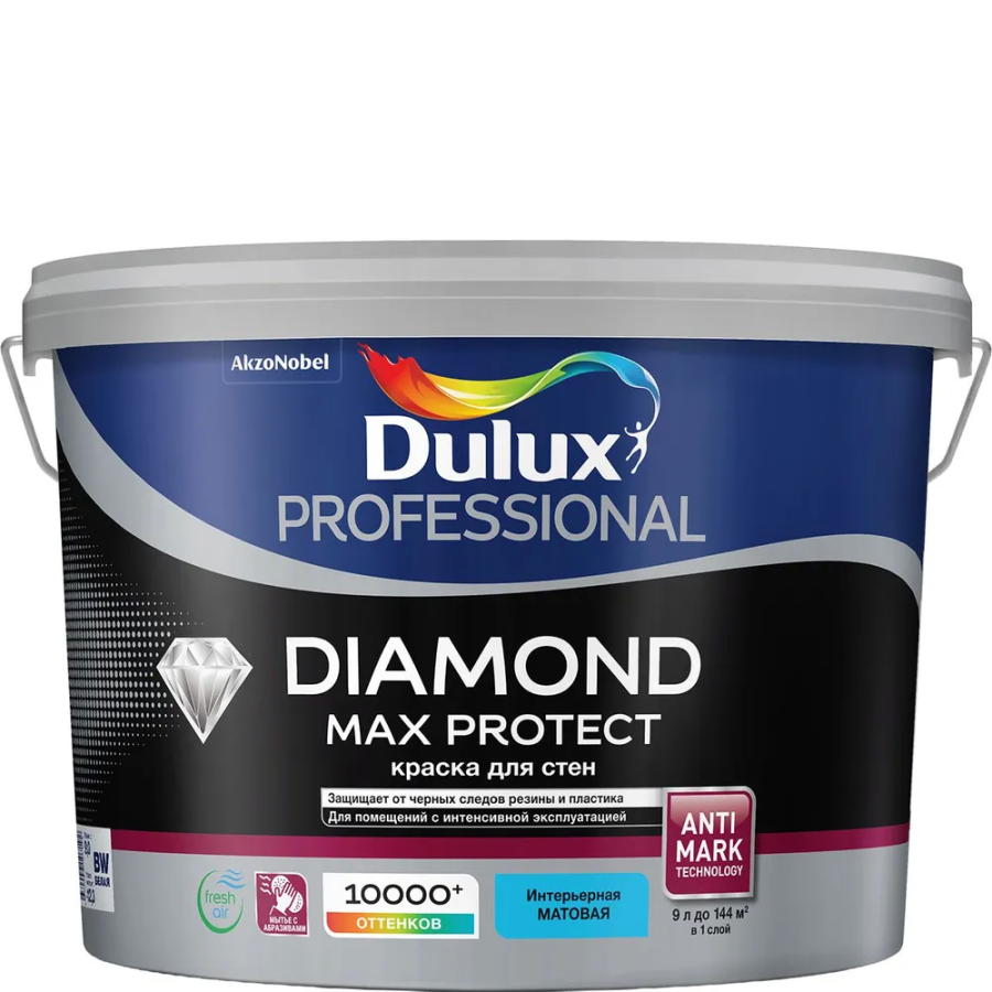 Краска для стен и потолков Dulux Max Protect
