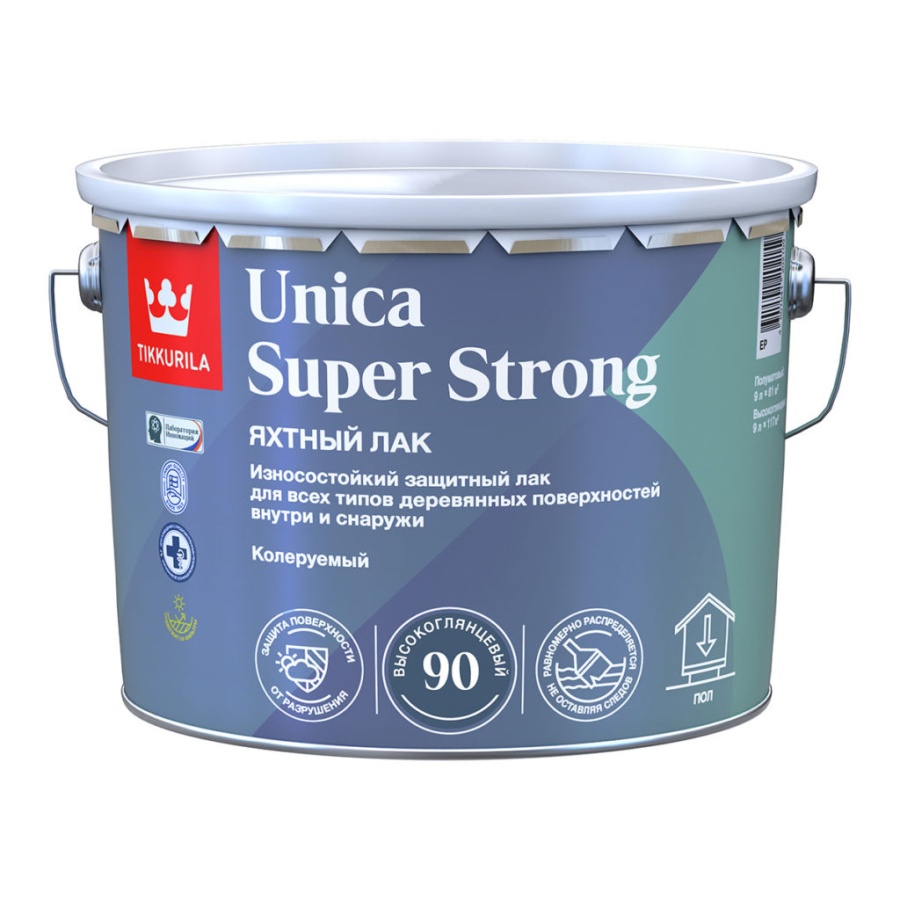 Лак Tikkurila Unica Super Strong полуматовый